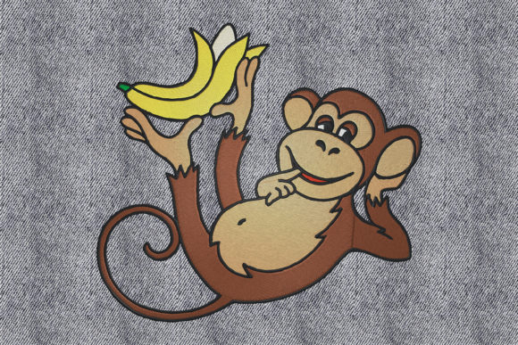 Chimpanzee with Banana Embroidery Review