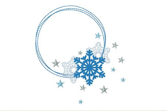 Circle Frame with Snowflakes Review for Seasonal Embroidery