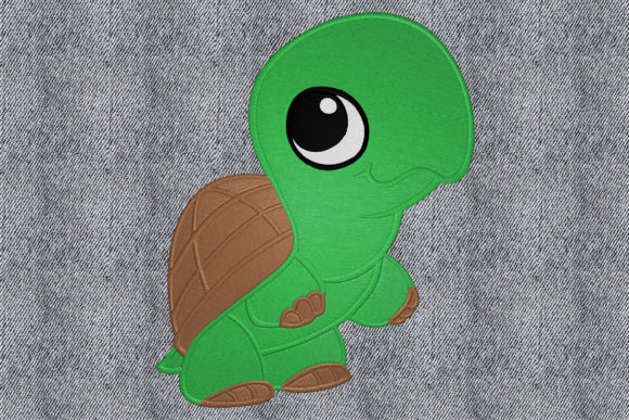 Cute Turtle Embroidery for Holiday Collections