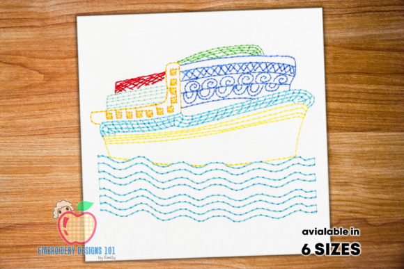 Heart Cruise Ship: A Summer Embroidery Gem for Handmade Gifts