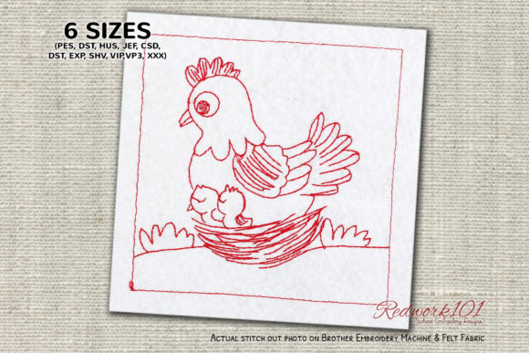Hen with Baby Chicks Lineart Review