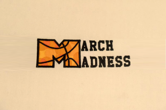 March Madness Basketball Applique
