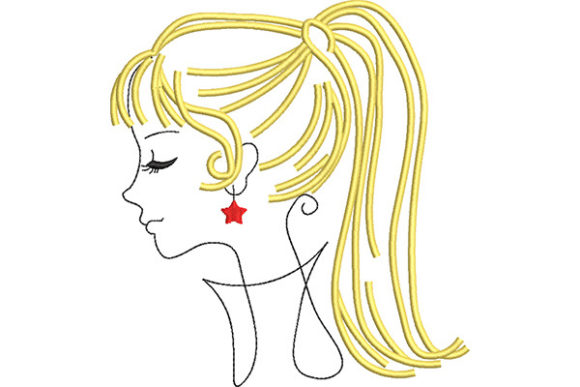 Outline Sketch of a Girl