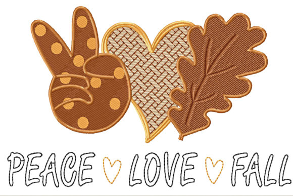 Peace Love Fall Heart and Leaf Embroidery Review