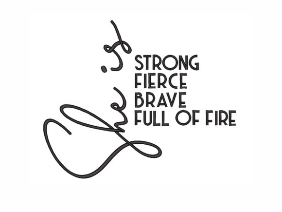 She is Strong Embroidery Review for Boutique Apparel