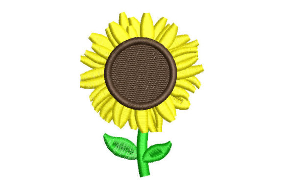 Sunflower Flower with Leaves Embroidery Design Review