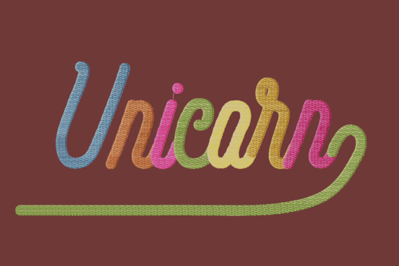 Unicorn Monoline Swash Lettering Review for Embroidery Sellers